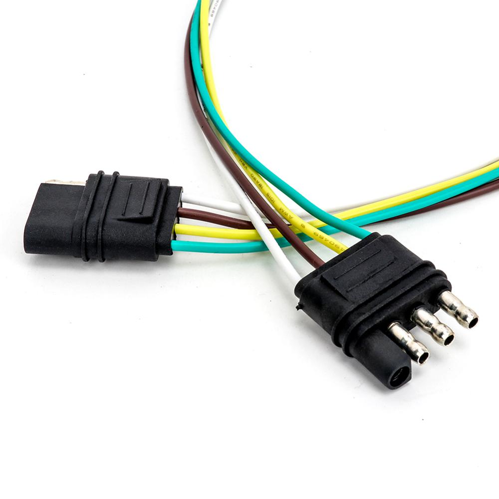 Tirol 4 pin flad trailer kabel sæt trailer lys stik 4*18 awg ledningsnet stik til campingvogn auto adaptere stikkontakter  t24696b