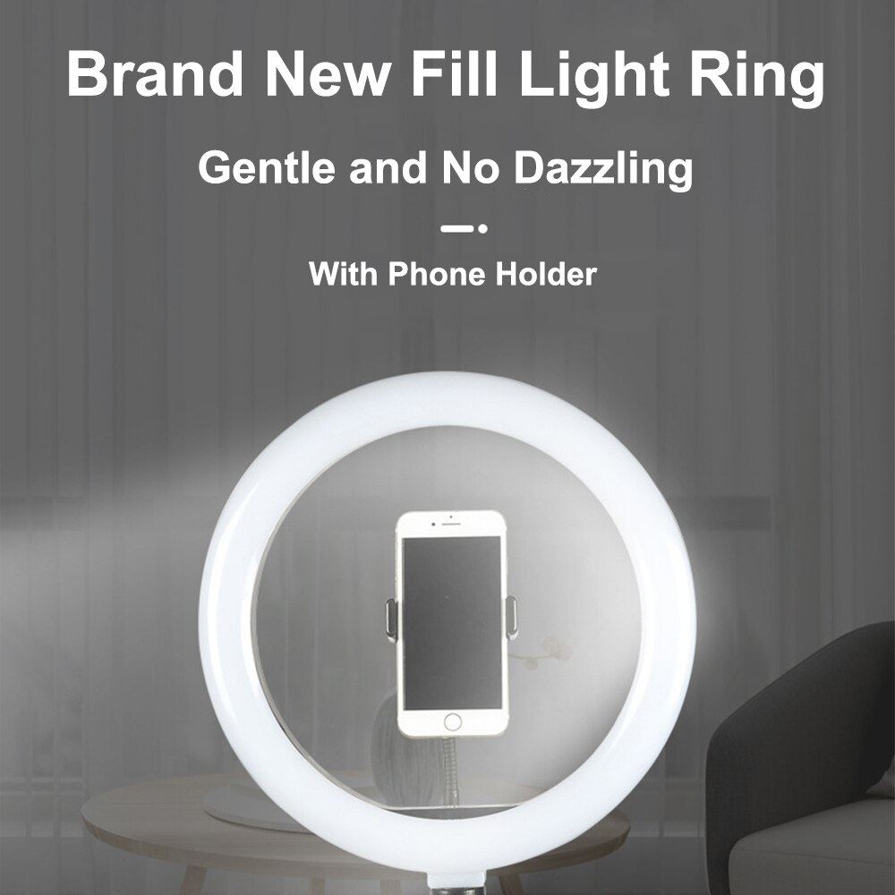 26cm LED Ring Licht 10 Zoll Dimmbare Selfie Lampe mit Stativ Fotografie Kamera Telefon Licht für machen-hoch Video Live