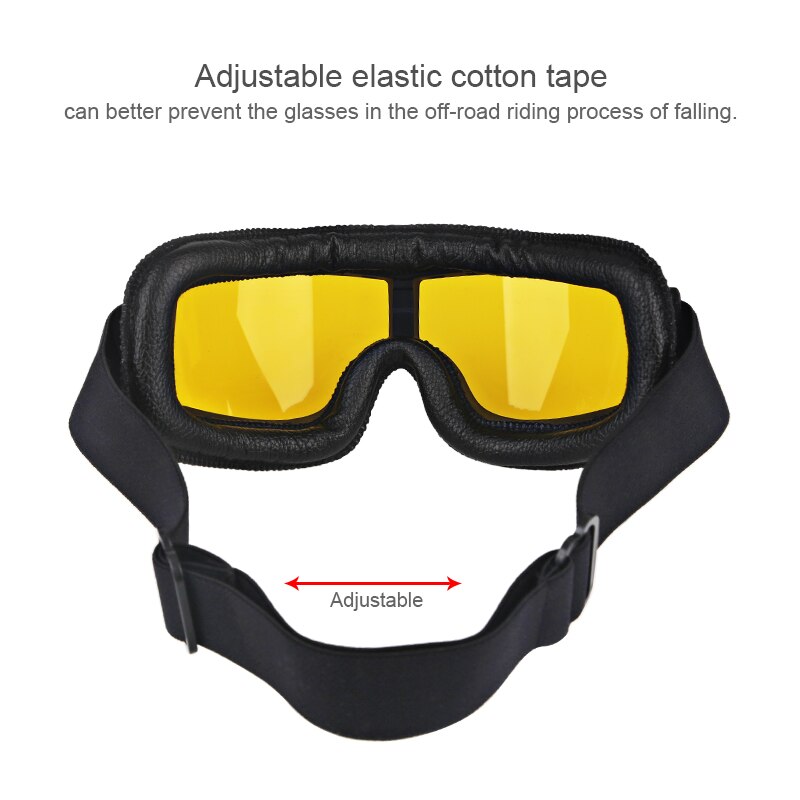Windproof Motorcycle Vintage Goggles Moto Motorbike Goggles Retro Helmet Cycling
