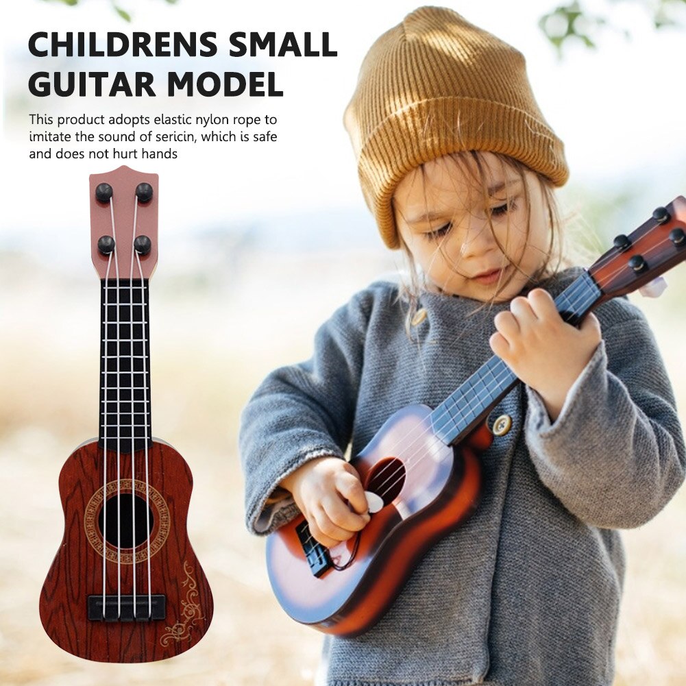 Mini Gitarre 4 Saiten Klassische Ukulele Gitarre Spielzeug Musik Instrumente für freundlicher freundlicher Anfänger FrüHenne Bildung Kleine Gitarre