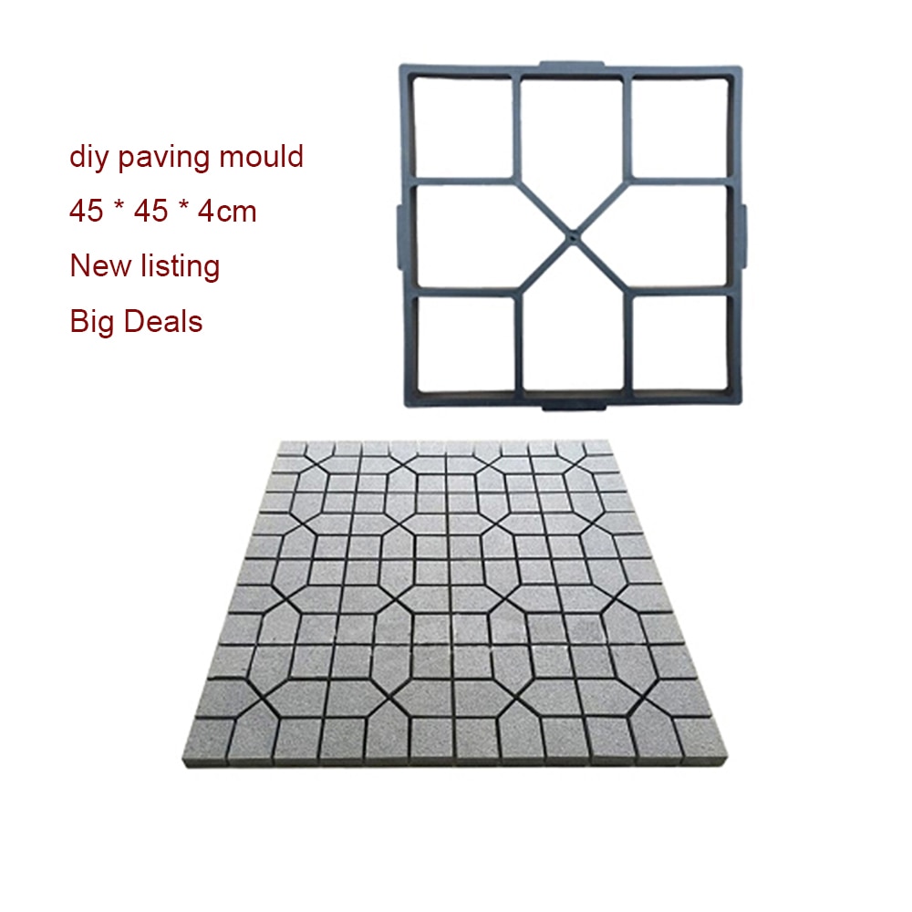 Garden Pavement Path Mold Walk Brick Concrete Form Square Stepping Stone Reusable Molds For DIY Walkway Yards Walking