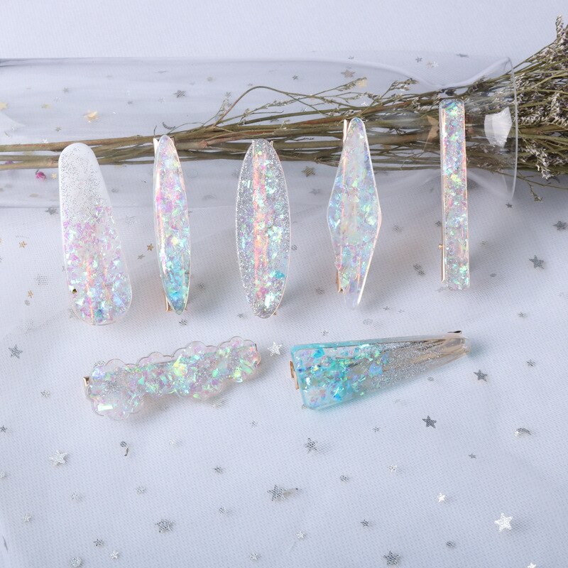 DIY Hairpin Resin Mold Crystal Epoxy Hairpin Silicone Mold Handmade Head Flower Hairpin Pendant Earring Mold