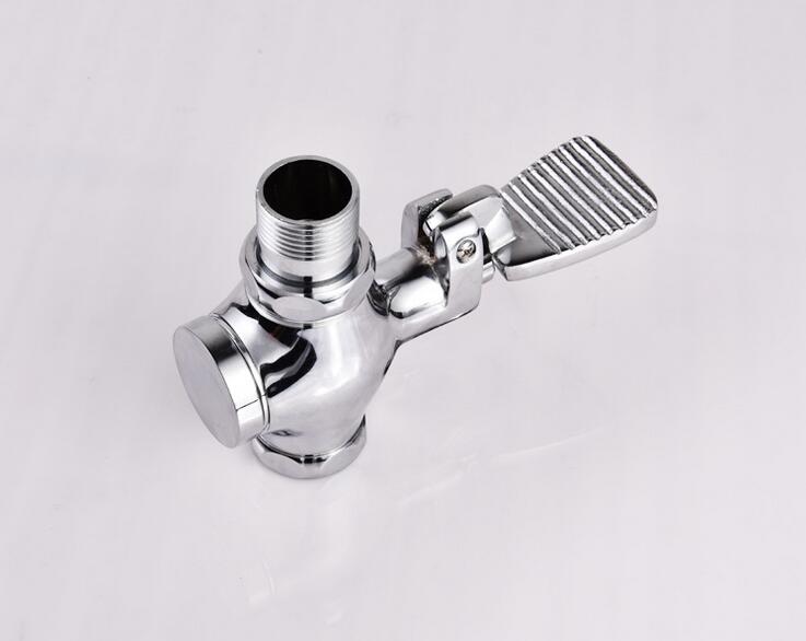 Copper squat pan flushing valve, Footpressing type public toilet / WC stool flush valve, Delay