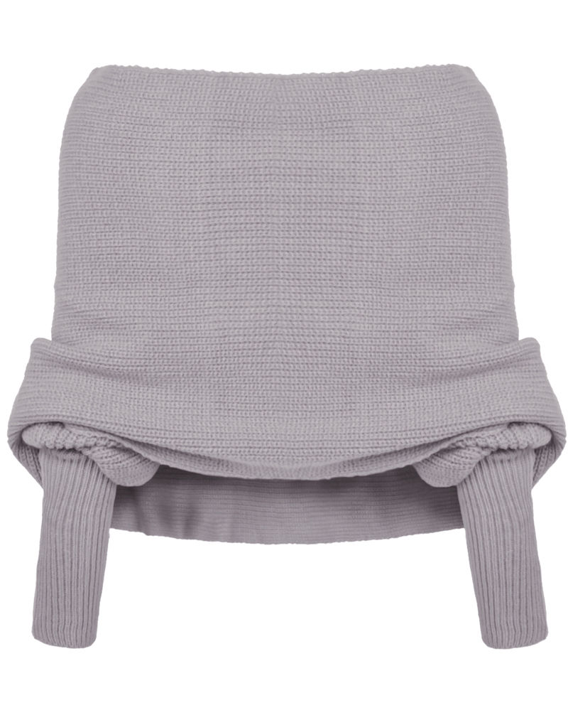 Solid Long Sleeve V-Neck Off shoulder Wrap Knitted Sweater Shawl Sweater Autumn Winter Casual Warm Outwear: Gray