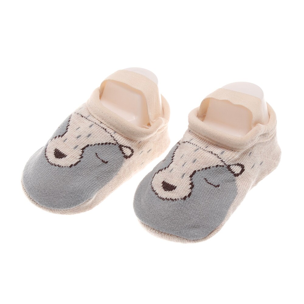 1 paire de chaussures mignonnes pour bébés tout-petits | Chaussettes de sol antidérapantes en coton, chaussons de premiers marcheurs, chaussons confortables pour garçons et filles: Gris / M 1-3years