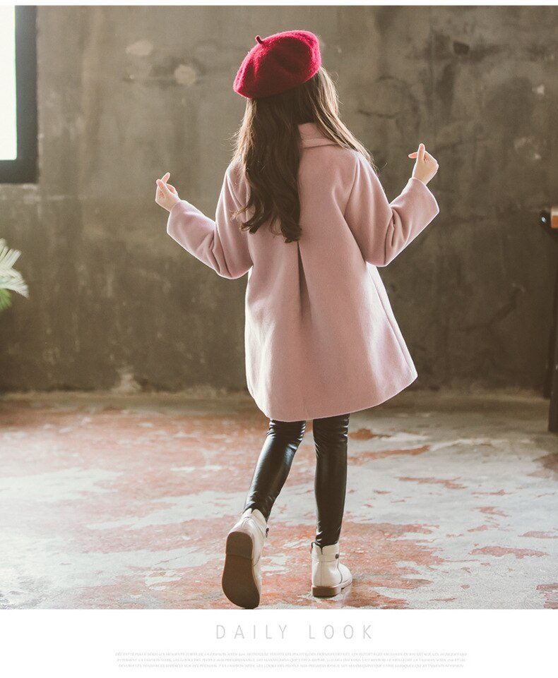chaqueta para niñas prenda lana invierno abrigo para Niñas Ropa larga para niños abrigo para niñas adolescentes 4 6 8 10 12 13 años