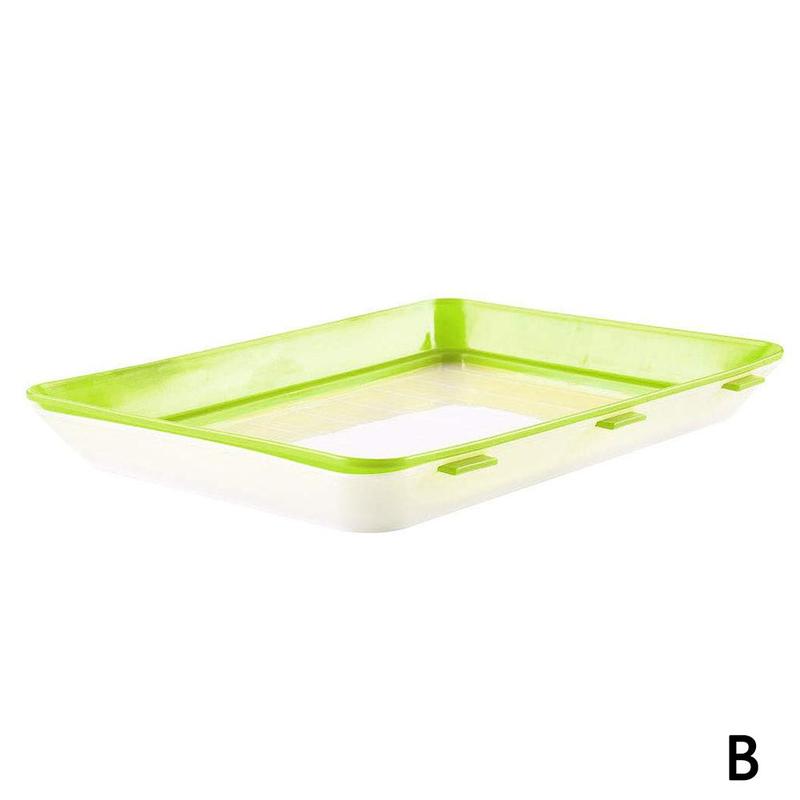 Preservação de alimentos geladeira bandeja vácuo saudável cozinha ferramentas recipiente armazenamento conjunto manter espaçador organizador: B