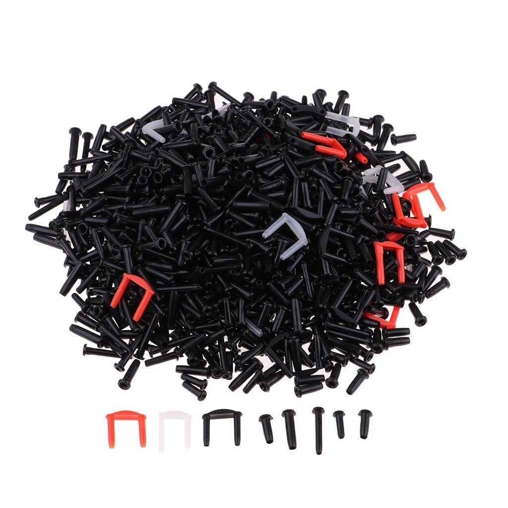 1 Box / 2000 Pieces Universal Badminton Racket Racket Eyelets: Black-mixed