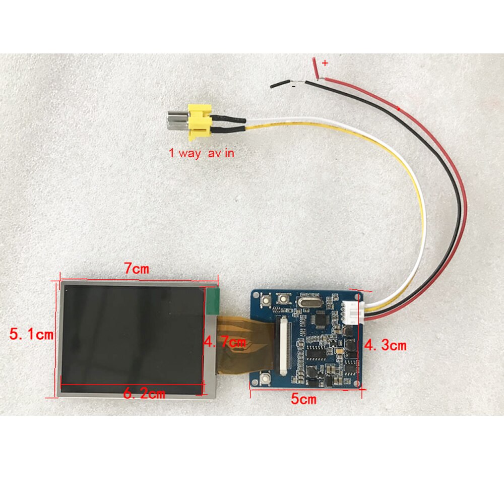 3 zoll TFT LCD Anzeige modul Bausatz 4:3 320x 240 1 weg RCA Video eingang DC5V-12V