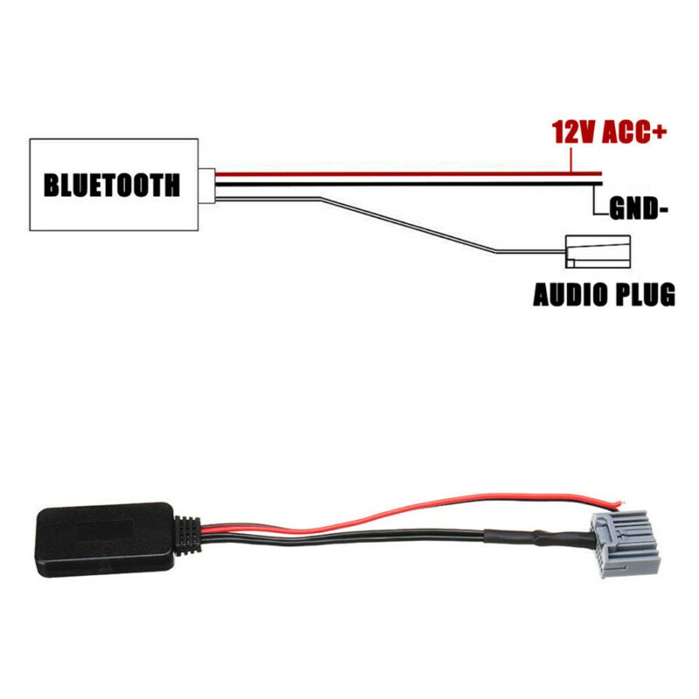 Aux bil bluetooth adapter 12v mottaker utstyr auto modul tilbehør