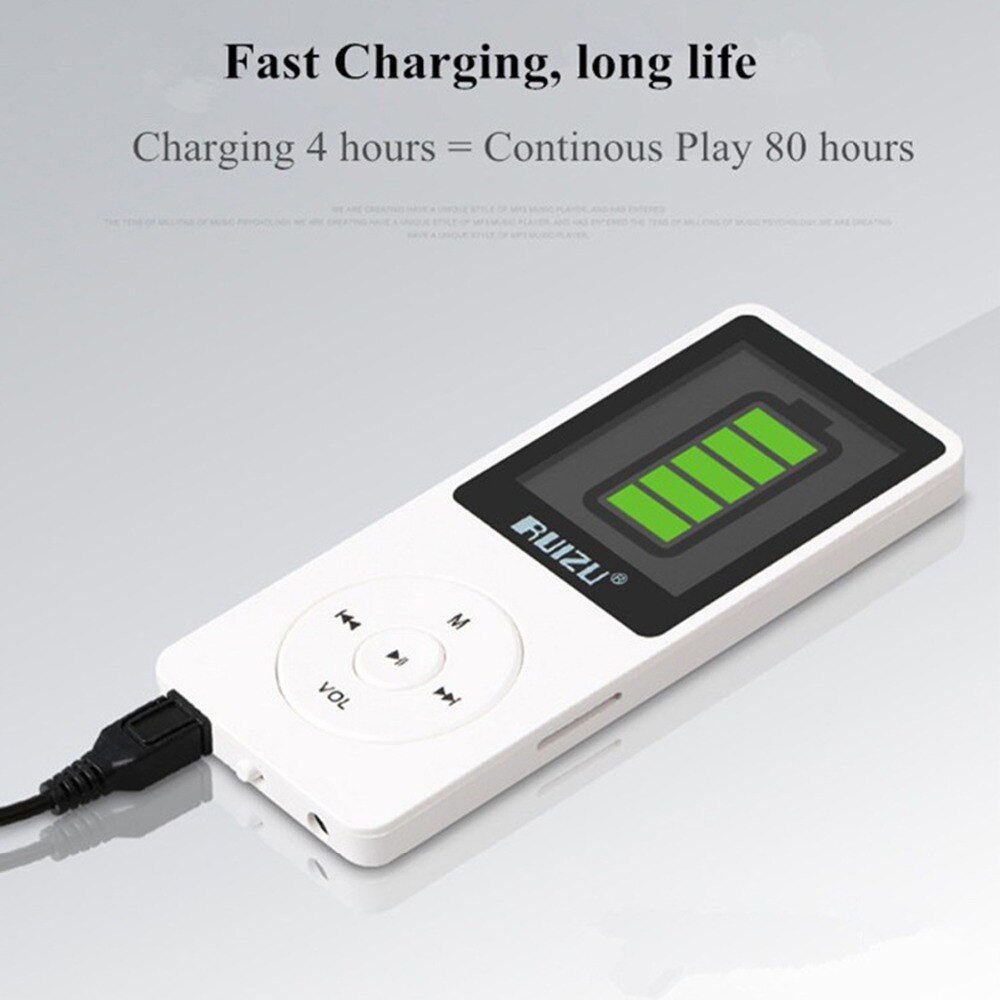 Mp3 speler RUIZU X02 MP3 muziekspeler sleutel mp3 Micro SD card 64GB wedstrijd PLAYFX AVI WMA JPG BMP TXT WAV tft-scherm 20 talen