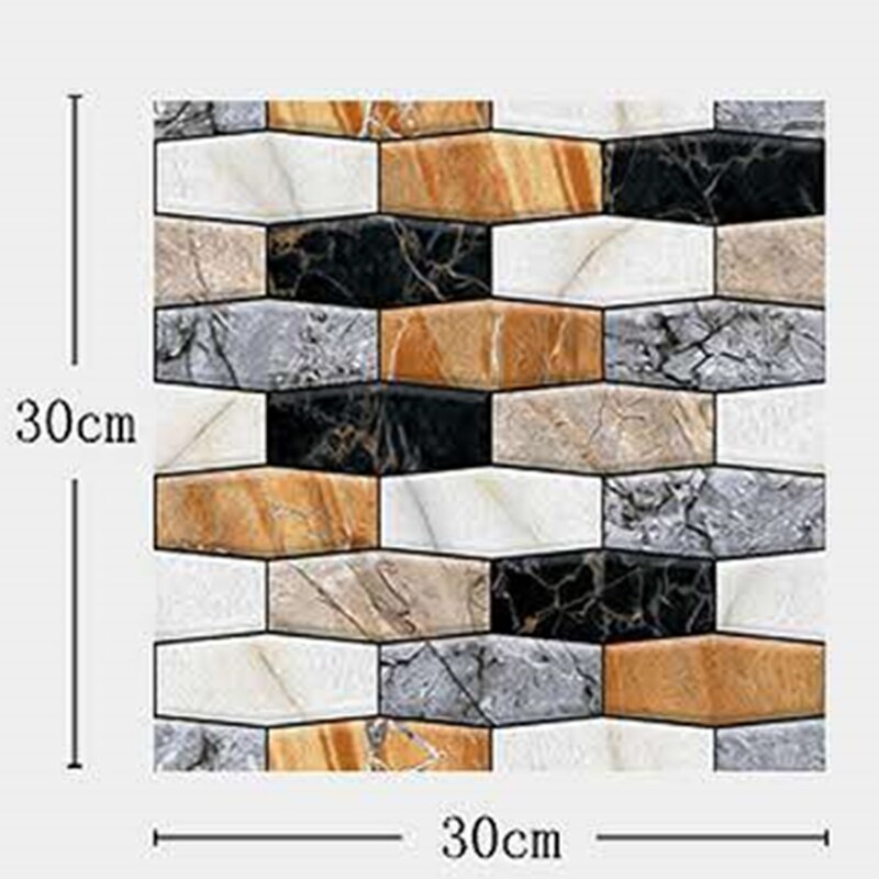 Pegatinas de pared de ladrillo 3D autoadhesivas, papel tapiz impermeable para habitación de niños, papel tapiz de cocina, pegatina de dormitorio, decoración del hogar, bricolaje, 6 uds.