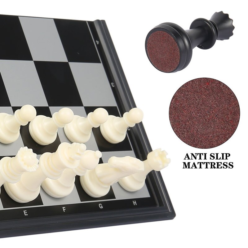 Jeu d'échecs pliants et portables 3 en 1, ensemble d'échecs magnétiques, jeu de dames de Backgammon, jouets pour enfants, amusant