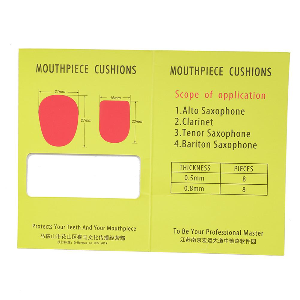 32 Pcs/set Saxophone Mouthpiece Pads Universal Silicone 0.5mm 4 Colors Mouthpiece Pads Woodwind Instrument Saxophone Accessories