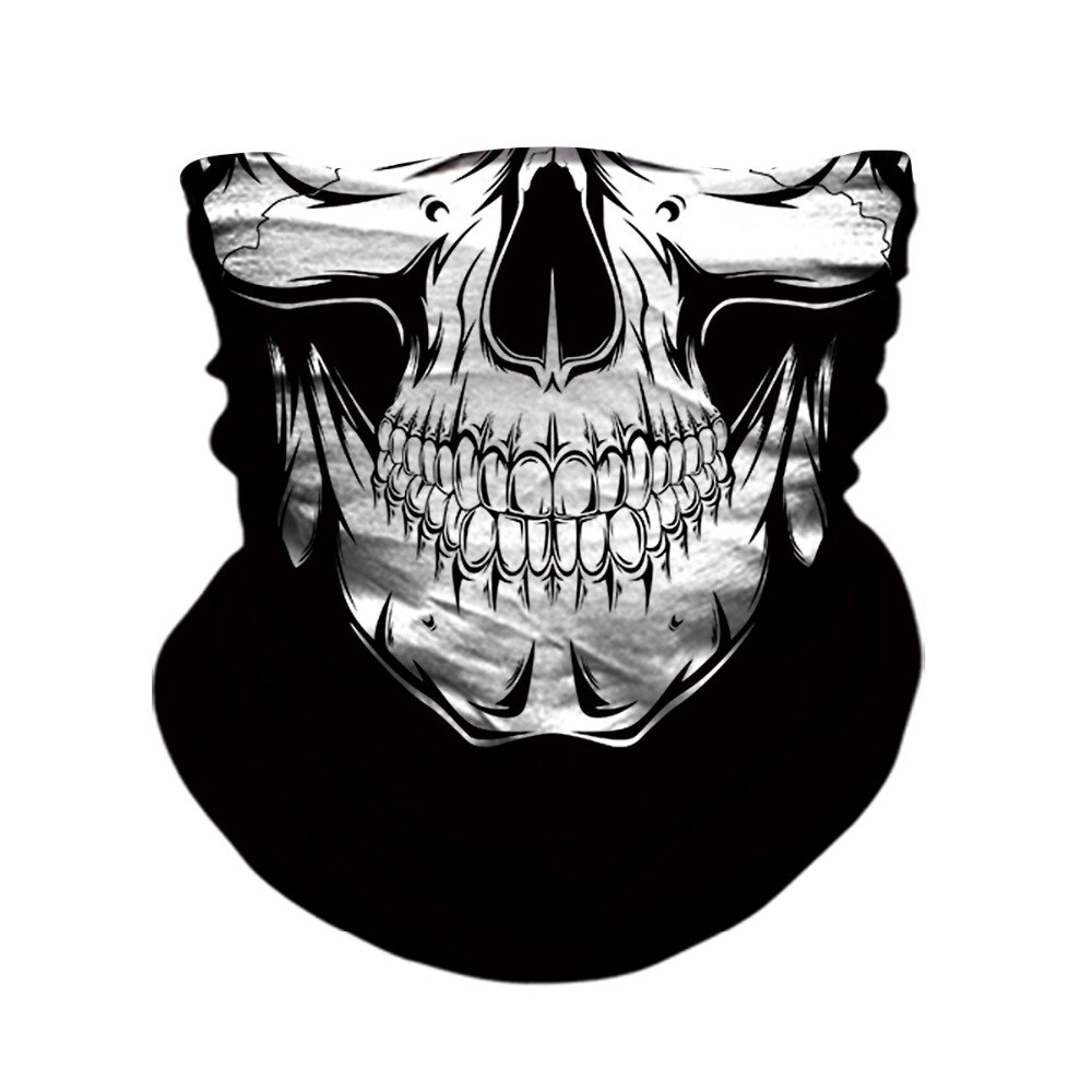 Bjmoto festival fest maske balaclava sømløs cykel biker spøgelse tørklæde halv ansigtsmaske skjold anti-uv vindtæt pandebånd