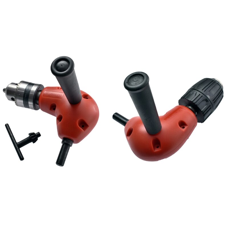 Mandrin à tige ronde à 90 °, Angle droit, Extension de flexion, adaptateur de perceuse, mandrin à trois mâchoires pour la plupart des perceuses Air électrique