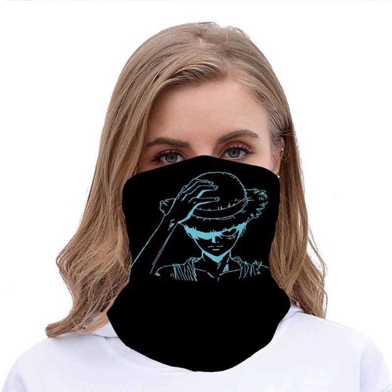 Mascarilla facial sin costuras con estampado 3D de dibujos animados, pañuelo mágico para ciclismo, pesca, esquí y senderismo