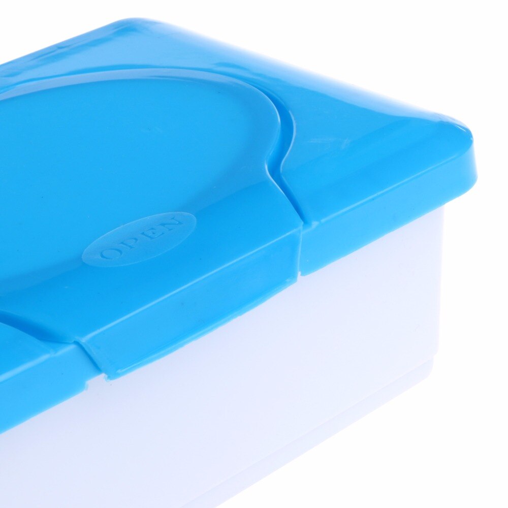 Tør våd silkepapir taske babyservietter serviet opbevaringsboks plastholder beholder blå