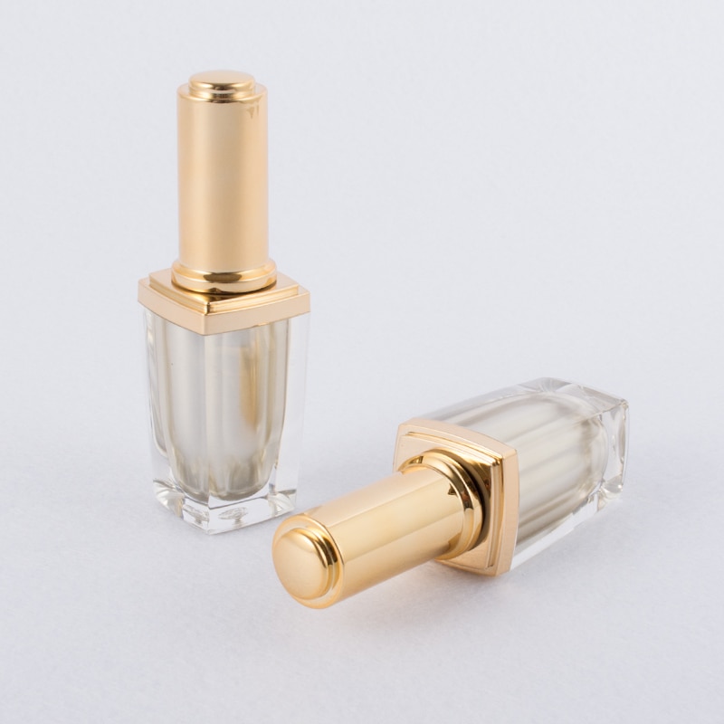 3 Styles 10ml Empty Nail Polish Containers Acrylic Nail Box with Brush Makeup Beauty Refillable Nail Art Kit Packaging Top 10pcs