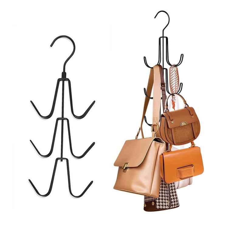 1Pc placard sac à main cintre organisateur crochets métal cintre de rangement peu encombrant support armoire sac à main fourre-tout sac supports crochet