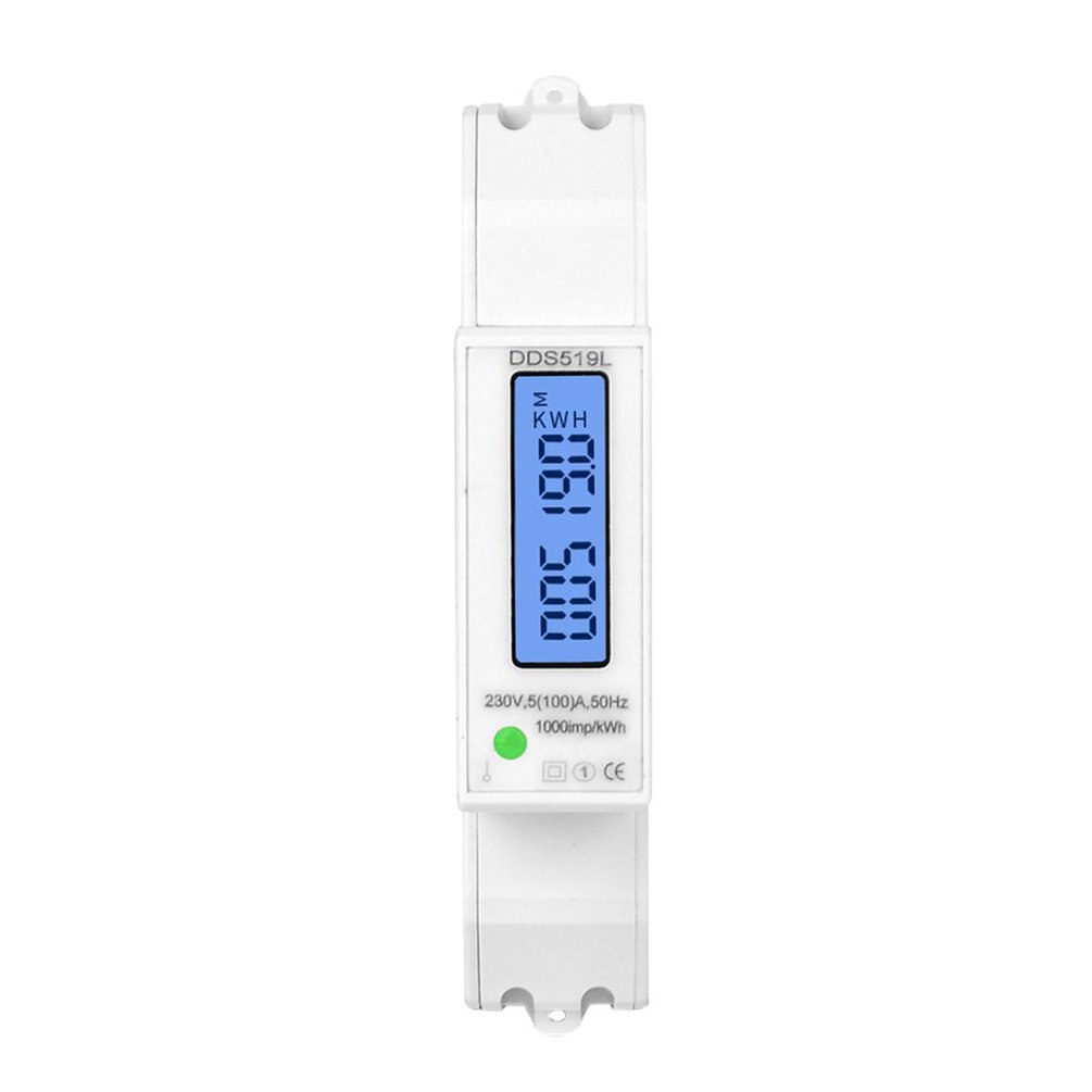 SINOTIMER Single Phase Energy Meter Guide Rail Digital Display Electric Wattmeter Backlight Power Meter Household Watt-Hour kWh