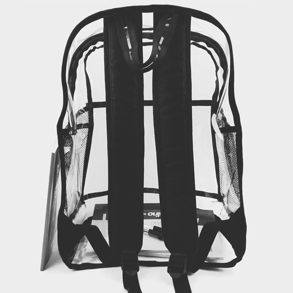 Aelglacial sac à dos Transparent PVC épaule étanche femmes adultes étudiants voir à travers Bookbag sac à dos ordinateur portable 606