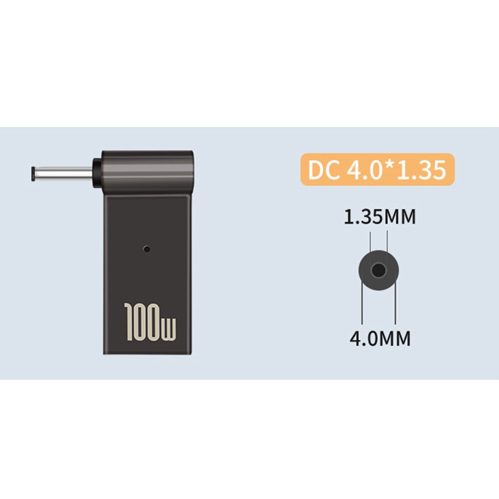 PD 100W szybka wtyczka ładowania rodzaj USB C żeńskie gniazdo gniazdo do 4.5x3.0 4.0x1.7 5.5x2.1 5.5x2.5 7.4x5.0 4.0x1.35 mężczyzna konwerter wtyczki: 4.0x1.35mm