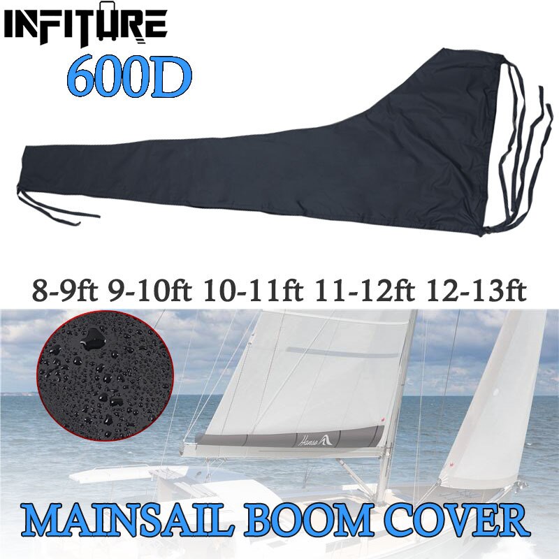 600D Zeil Cover Mainsail Boom Cover Boot Cover Waterdicht Anti Uv Zonnescherm Stofdicht Boom Zeil Cover Blauw 8-9ft 9-10ft 10-11ft