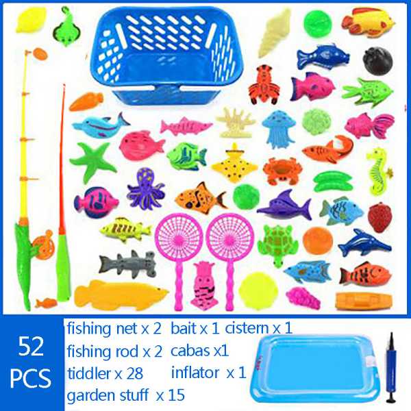 Bad Speelgoed Voor Kinderen Vissen Magnetische Speelgoed Drijvende Vissen Spel Opblaasbare Bad Educatief Speelgoed Met Inflator 3 Maten: YW0891-3