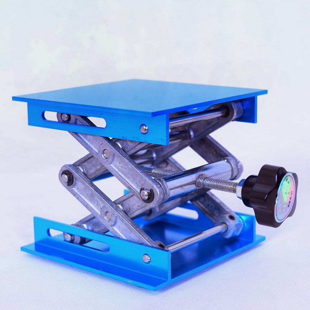 Table élévatrice de routeur, plate-forme élévatrice de laboratoire de gravure sur bois, plate-forme élévatrice, établi de travail du bois, acier inoxydable et aluminium: Blue