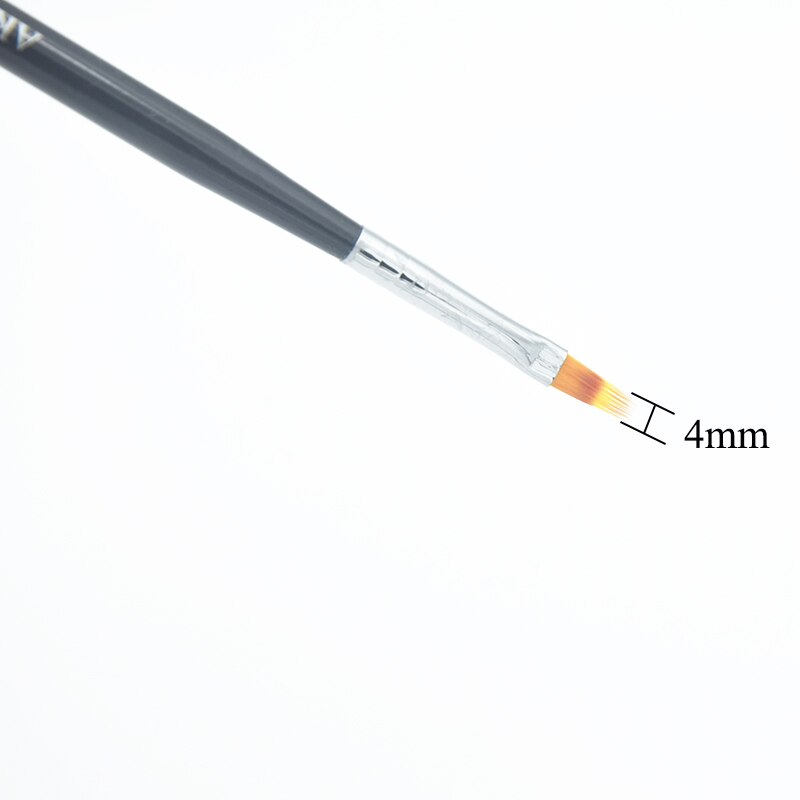 AKiHi 1 szt. Pędzle gradientowe malowanie pióro robić rysowania polski profesjonalny lakier robić paznokci czarna rękojeść