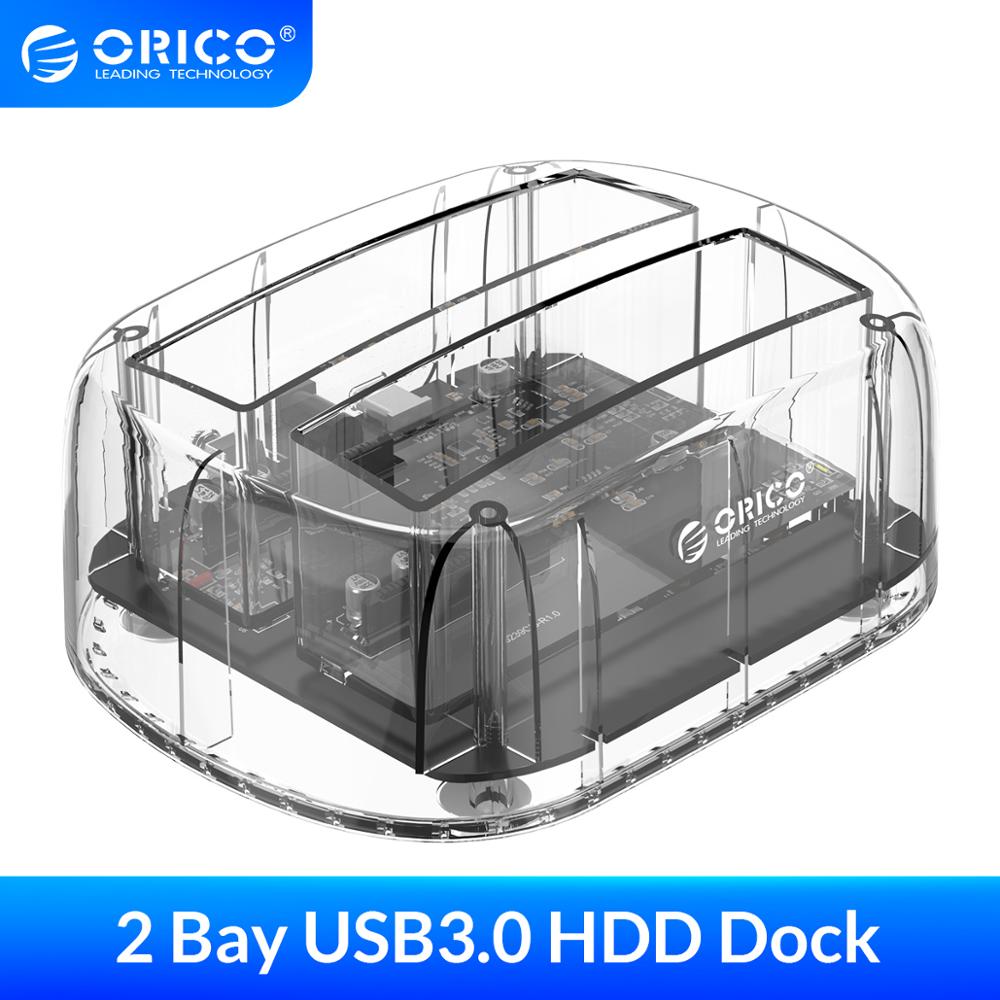 Orico 2-Bay Hdd Docking Station Sata Naar Usb 3.0 Adapter Voor 2.5 &quot;3.5&quot; Hdd Ssd Externe harde Schijf Behuizing Docking Station