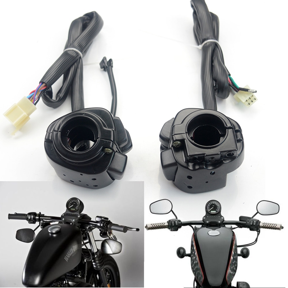 Motorfiets Stuur Richtingaanwijzer Schakelaar Voor Harley Vrod Dyna Softail Handvat Bar Switchs Op Off Indicator Verlichting