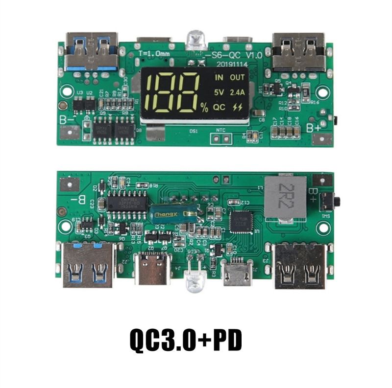 QC3.0/5V double USB 10*18650 housse de batterie portative avec écran d'affichage numérique chargeur de téléphone portable support de batterie boîte de charge
