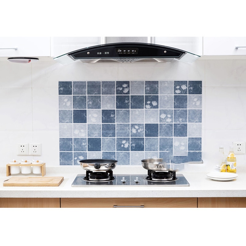 Self-Adhesive Oil-Proof Wall Stickers Kitchen High Temperature Resistance Tile Stickers