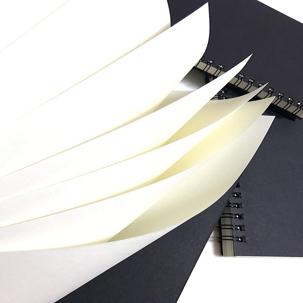 XRHYY Retro Spiral Coil Notebook Kraft Blank Sketchbook for Drawing Painting Graffiti Sketch Book Memo Pad Office And School