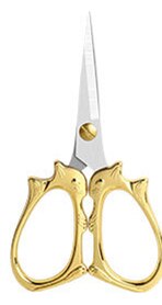 Professionelle NäHenne Schere für Stoff Goldene Zickzack Schere NäHenne Zubehör Nette Eichhörnchen Jahrgang Antike Schere: Gold