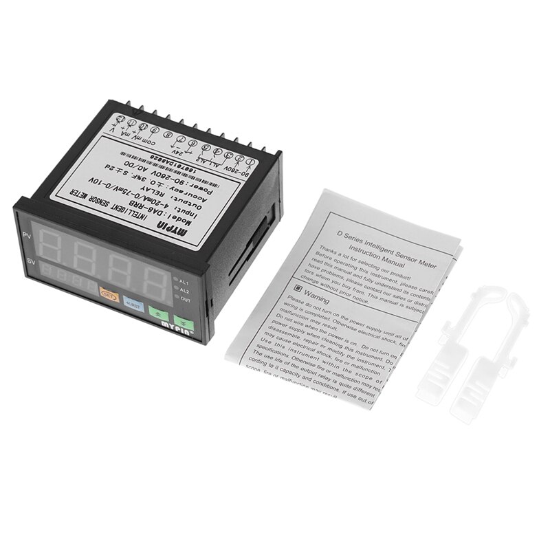 mypin Digital Sensor Meter Multi-Functional ligent Led Display 0-75Mv/4-20Ma/0-10V 2 Relay Alarm Output Da8-Rrb