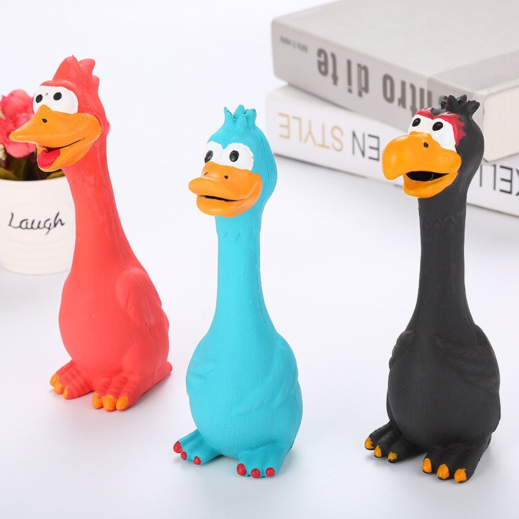 1pcs dog toy screaming chicken latex squeak chewing training pet supplies, fast good