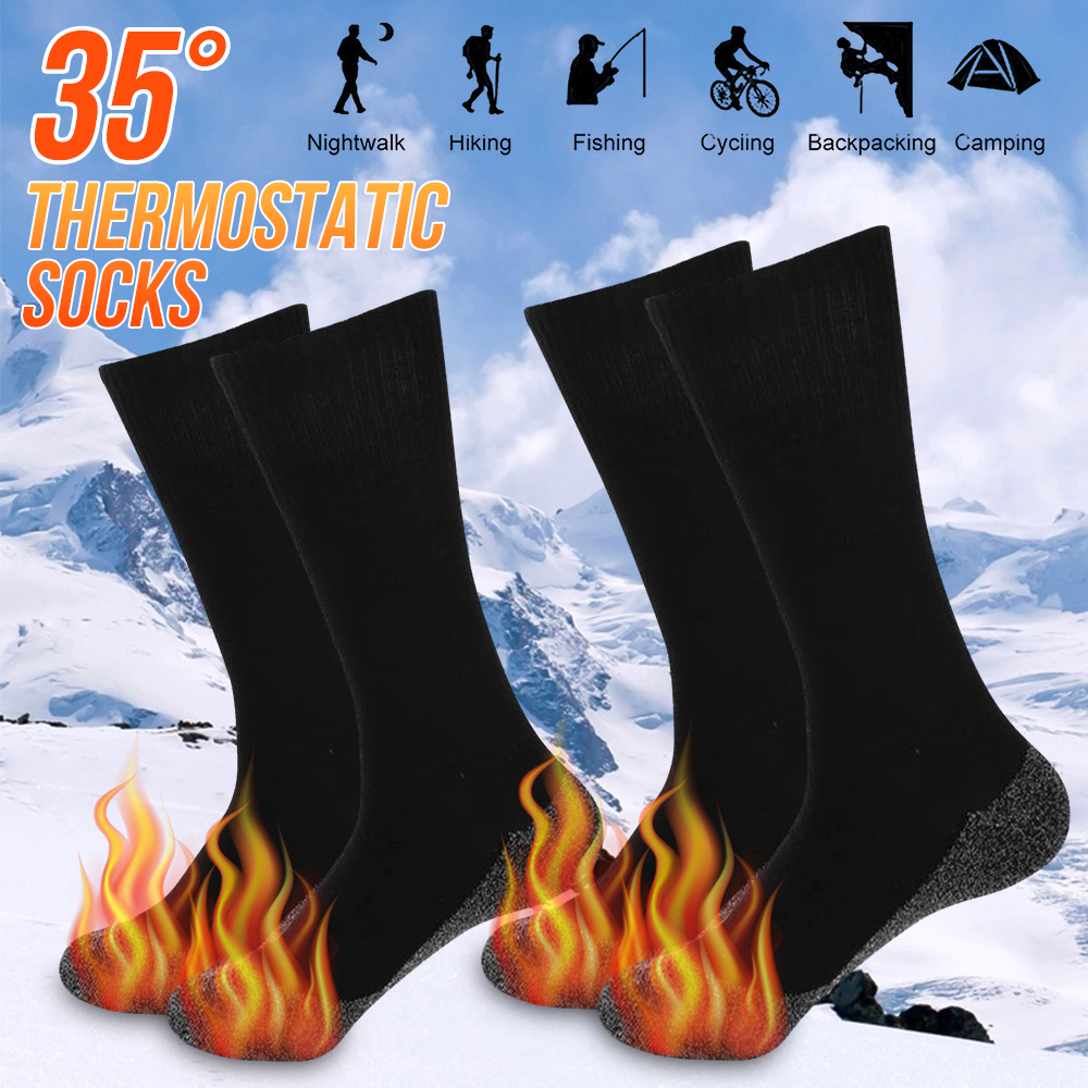 1/2 paar Selbst-heizung Socken Winter Thermische Beheizten Socken Weiche Elastische Verdicken Anti-Unterhose Socken Für frauen Männer Skifahren Fuß Wärmer