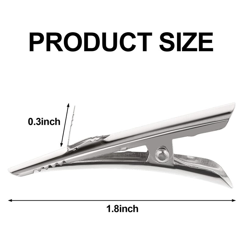 Mini pinzas de cocodrilo de Metal para manualidades, pinzas pequeñas de cucaracha, pinzas de resorte, pinzas de pelo de cocodrilo de 45mm, 100 Uds.