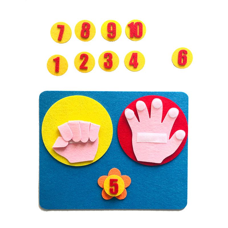 Børn matematik legetøj fingertælling 1-10 læring børnehave matematik pædagogisk legetøj fingernumre sæt matematik undervisningshjælpemiddel
