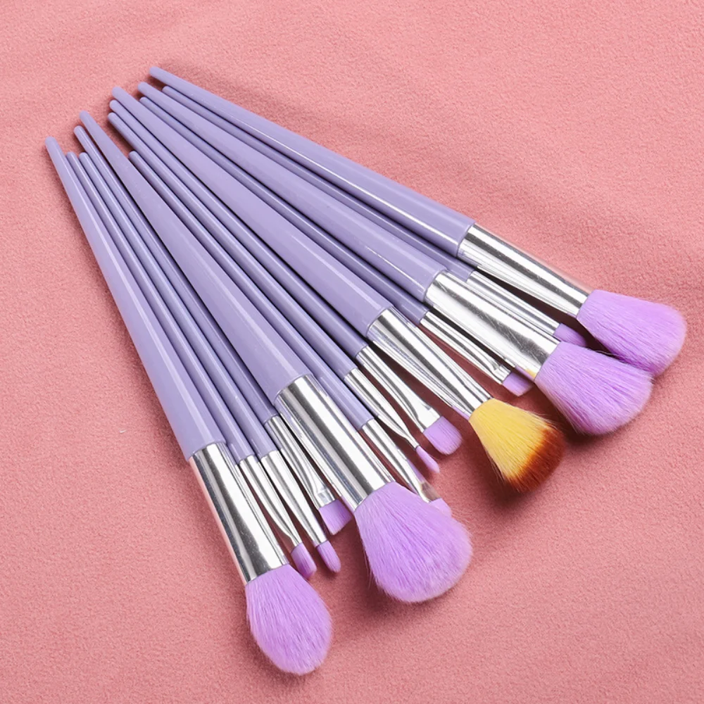 Juego de brochas de maquillaje, 13 Uds., brocha correctora, colorete en polvo, sombra de ojos, resaltador, base, herramientas cosméticas de belleza: Rojo