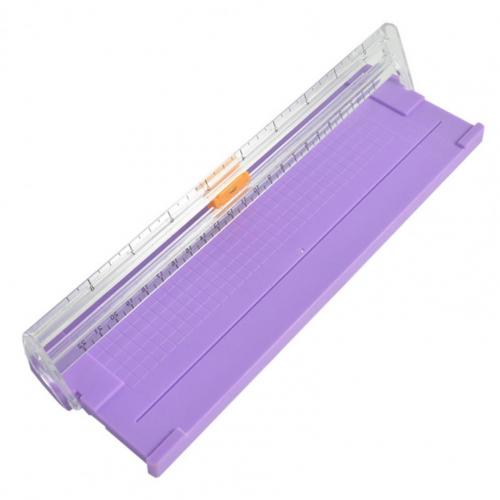 857A5 Paper Cutter Trimmer Portable Mini Paper Cutter Utility Knife with Foldable Ruler School Office Home Supplies Stationery: Purple