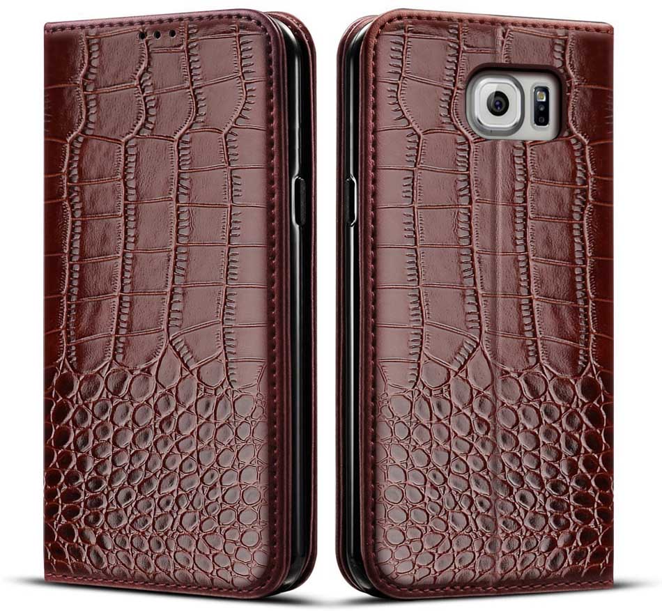 Voor Samsung Galaxy S7 Egde Case Cover Voor Samsung Galaxy S6 Edge Case Voor Samsung S7 S6 G920F I9600 Cover silicon Fundas: For Galaxy S6 Edge / Style 1 Brown