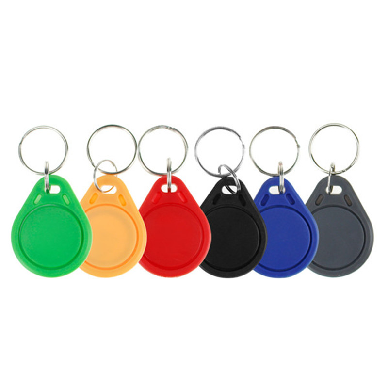 OBO HANDS RFID Keyfob Card Badge Readable MF 1K S50 Chip 13.56MHz Proximity IC Keyfobs NFC Keychain Token Brand (Pack of 50)