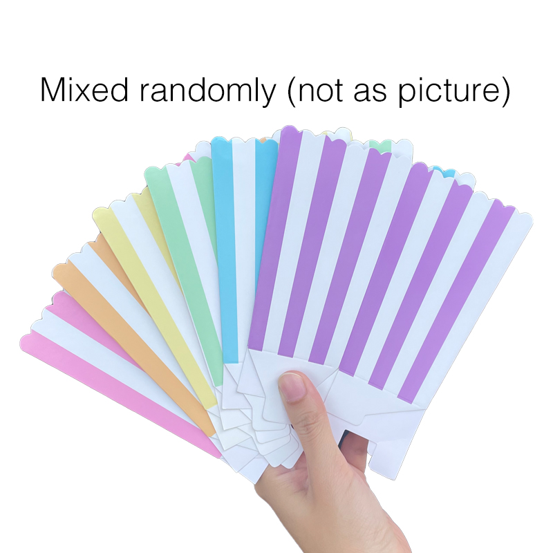 6 stks Rose Goud Roze Stijf Papier Mini Party Popcorn Dozen Pop Corn Snoep/Schil Gunst Zakken Bruiloft Verjaardag Film Party Servies: Deep Sapphire