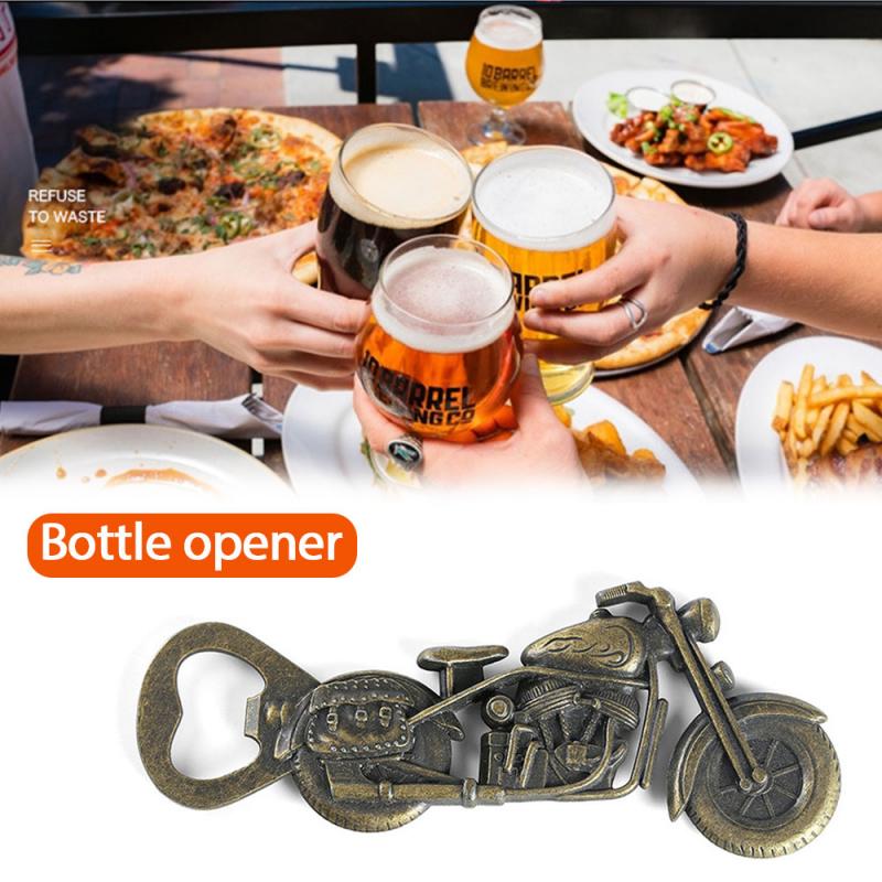 Vintage Motorcycle Shape Bottle Openers Unique Beer Bottle Opening Tool Wedding For Men Keychain Keyring Brass Opener Tool: Default Title