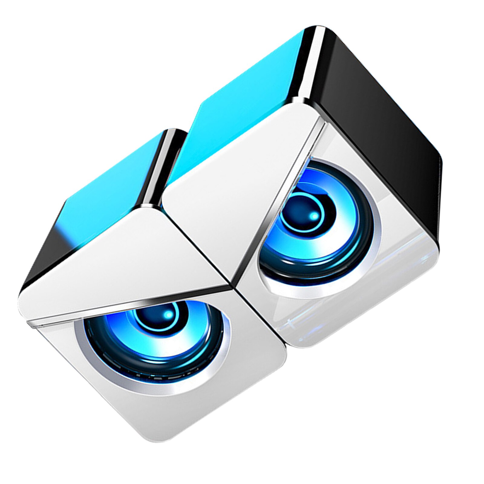 Dual Speaker USB Wired Speaker Heavy Bass Music Speaker for Desktop and Laptop Surround Sound System LED Lighting