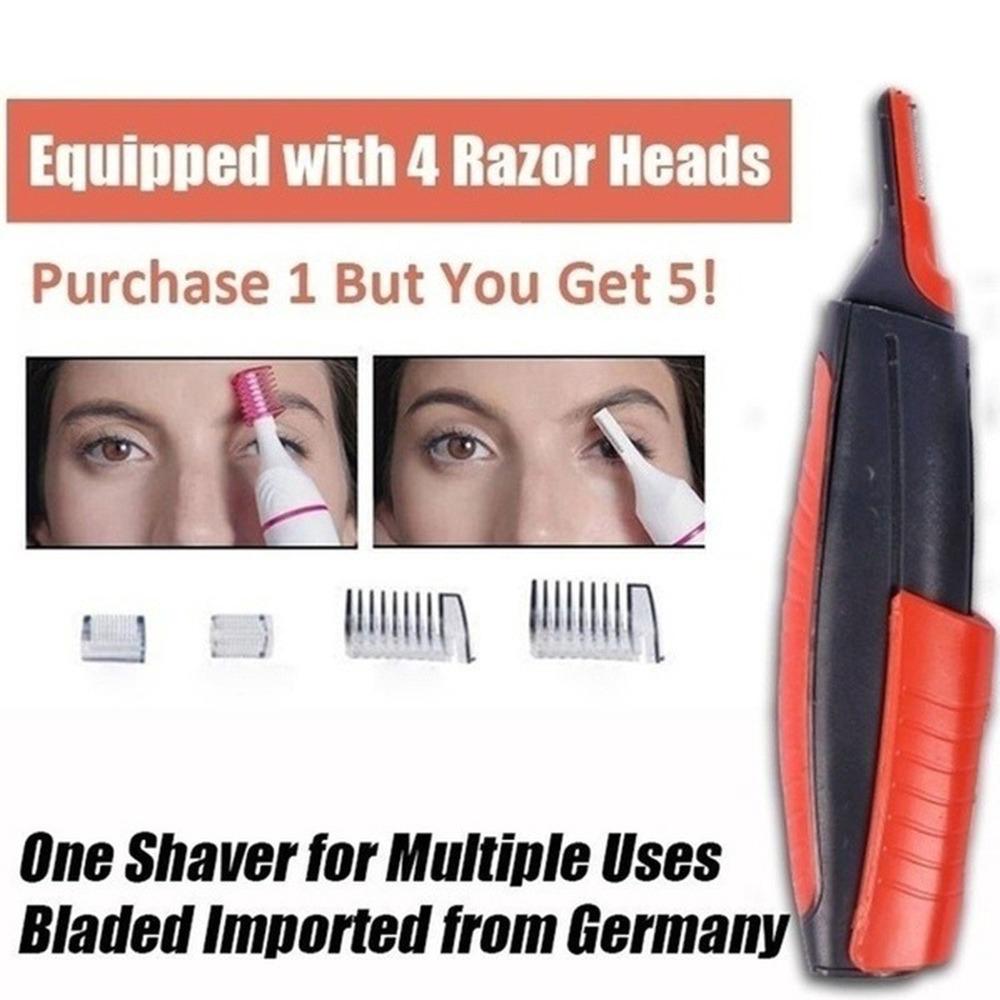 Kemei barbermaskin for menn multifunksjonell led lys skjeggtrimmer for øyenbrynshår nesehår kroppshår modellutstyr for menn (i eske)
